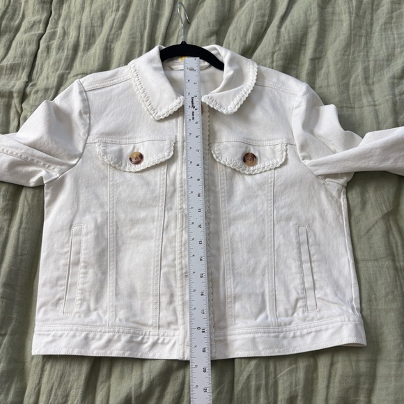 Boden White Denim Jacket Women’s Size 8 - Picture 10 of 11